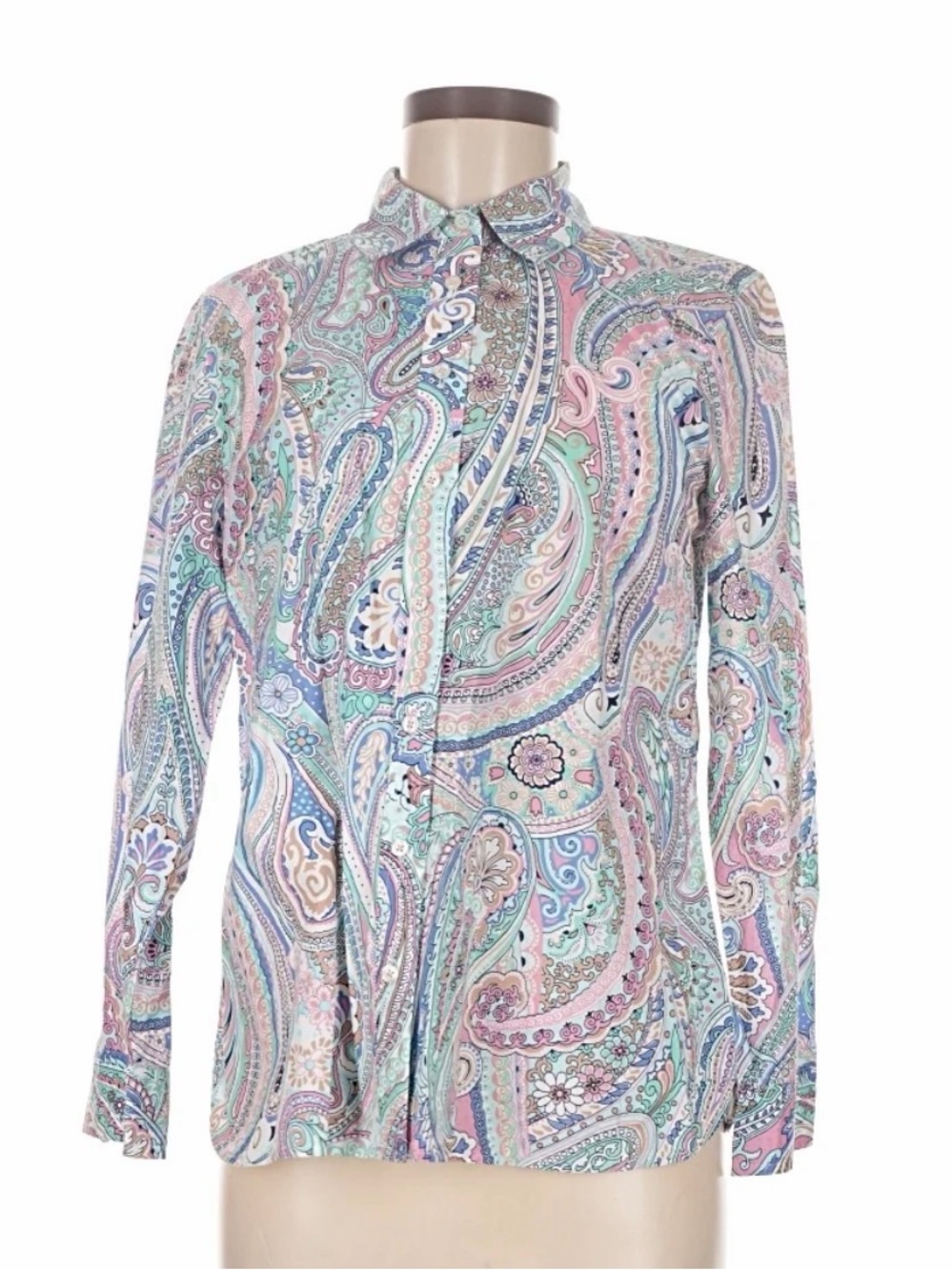 Talbots Multicolor Paisley Blouse - Picture 1 of 11